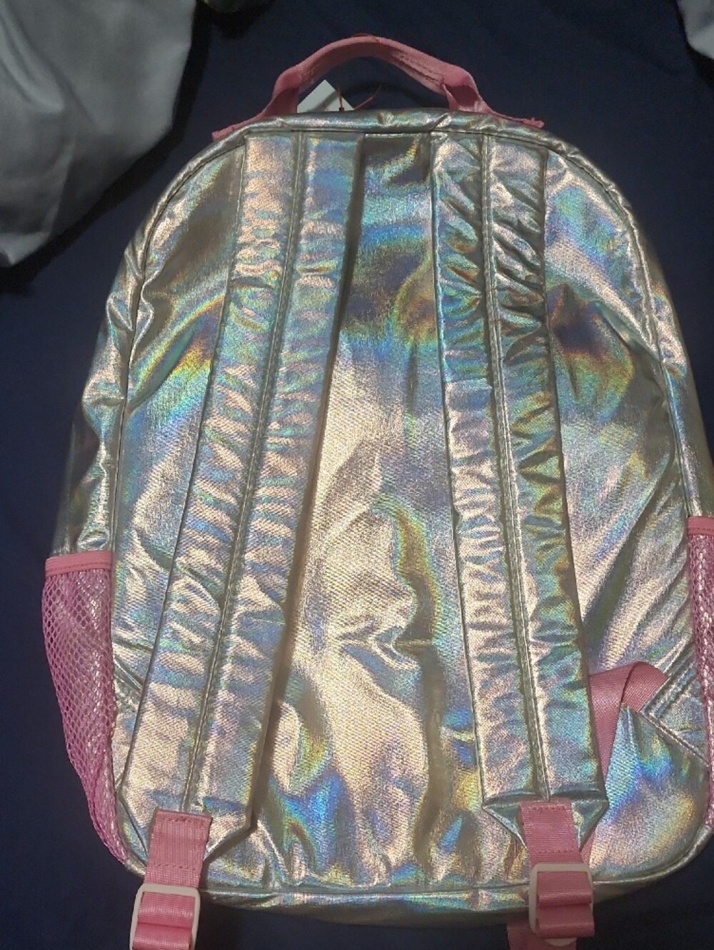 Cat & Jack Iridescent Pink Unicorn Sequin Kids Backpack - Picture 2 of 2